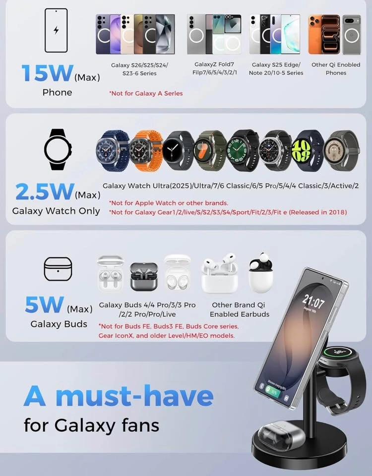 3 in 1 Magnetic Wireless Charger - photo 5