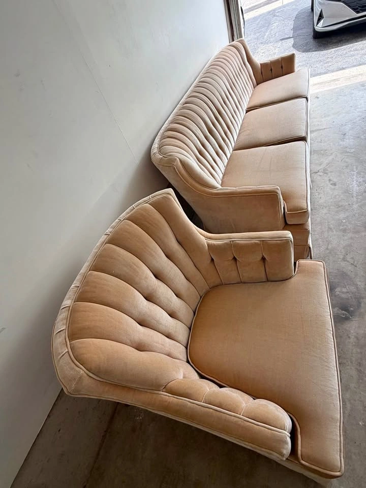 3 Seat + 1 Seat Velvet Couch