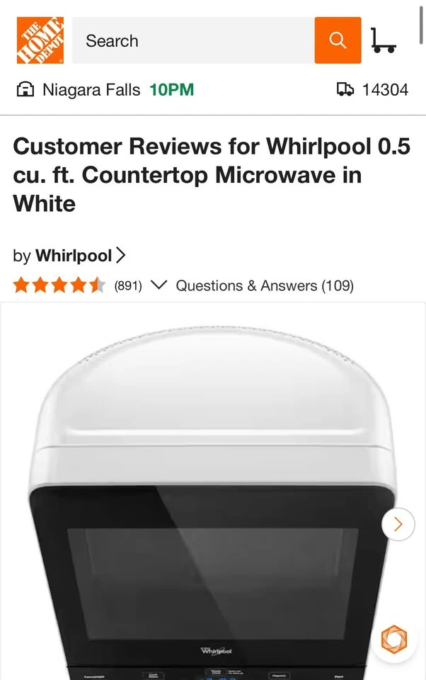 Whirlpool 0.5 cu. ft. Countertop Microwave in White - photo 4