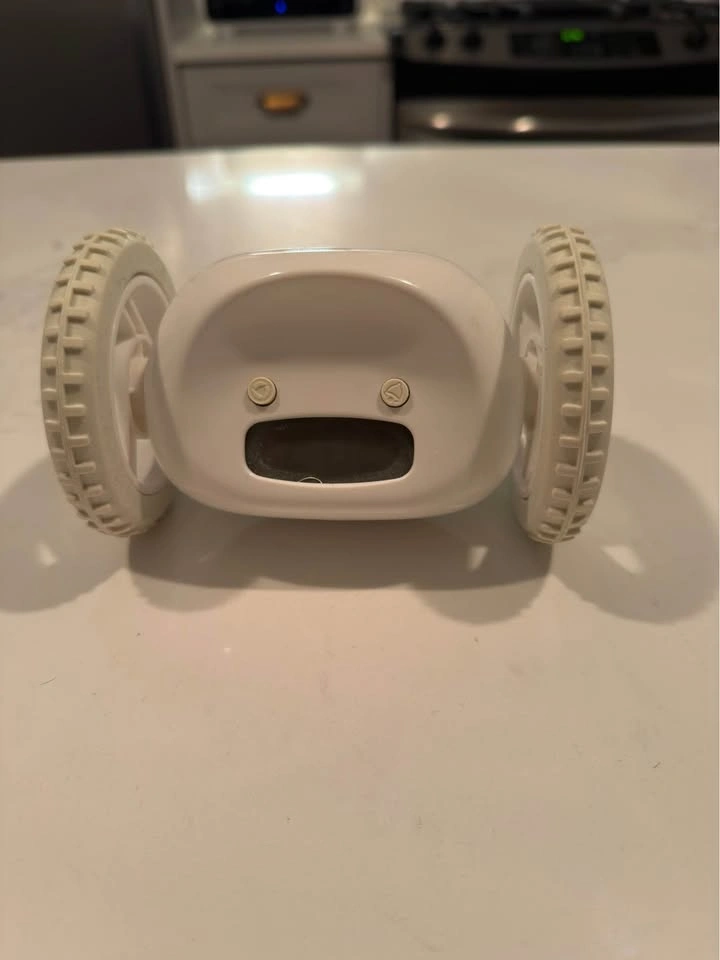 Clocky (white) - The Original Wheels Alarm Clock - photo 2