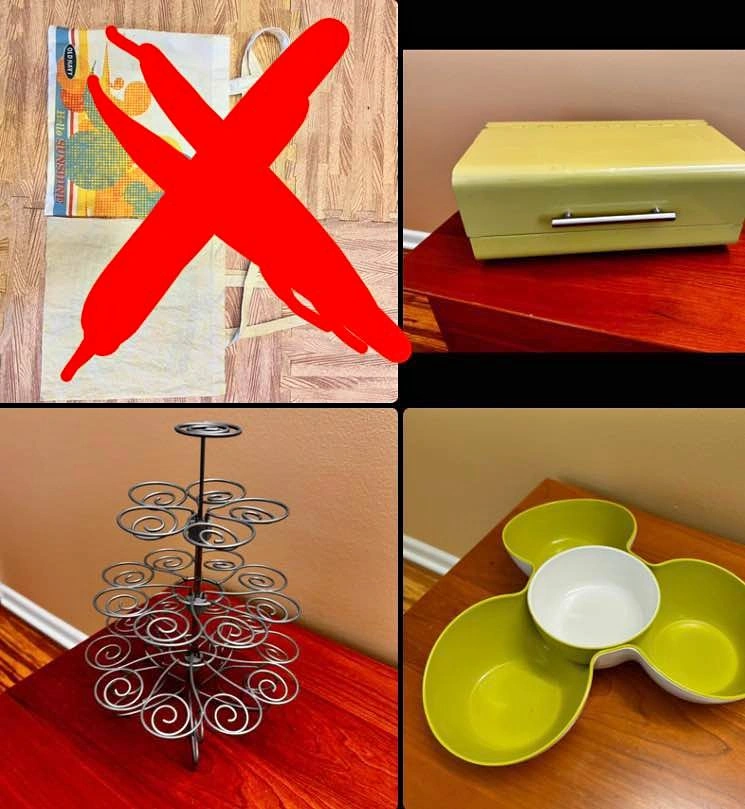 Snack container, antique bread box, candle/cupcake holder