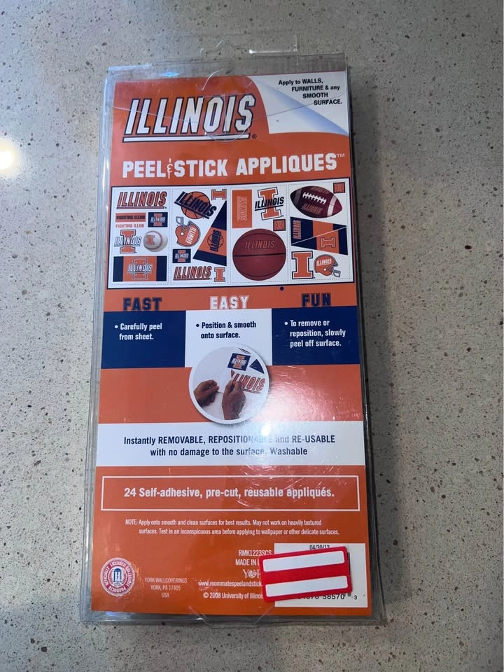 Fighting Illini vintage stickers urbana champaign - photo 2