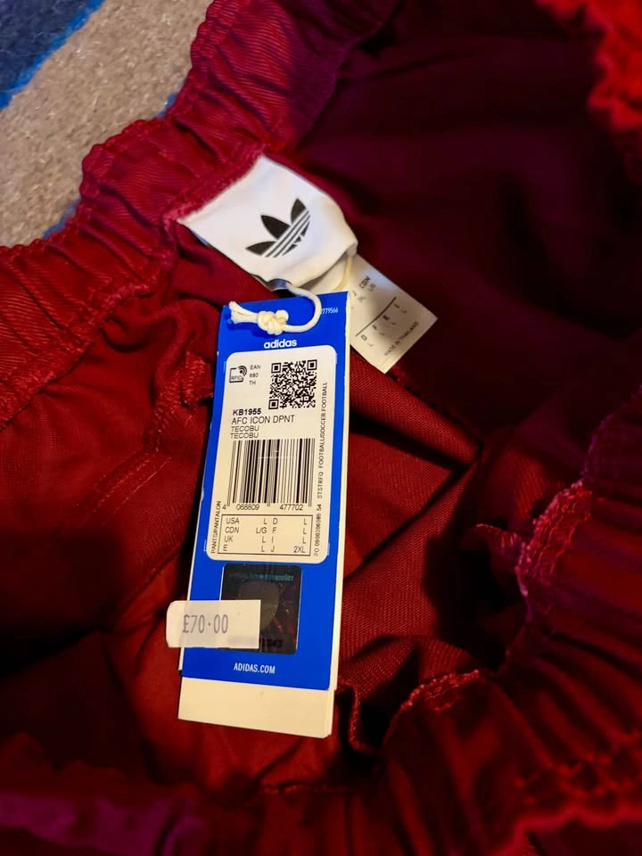 Arsenal Adidas Drill Pants Brand New - Size L - photo 4