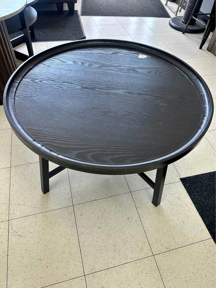 Black Round Tray Coffee Table