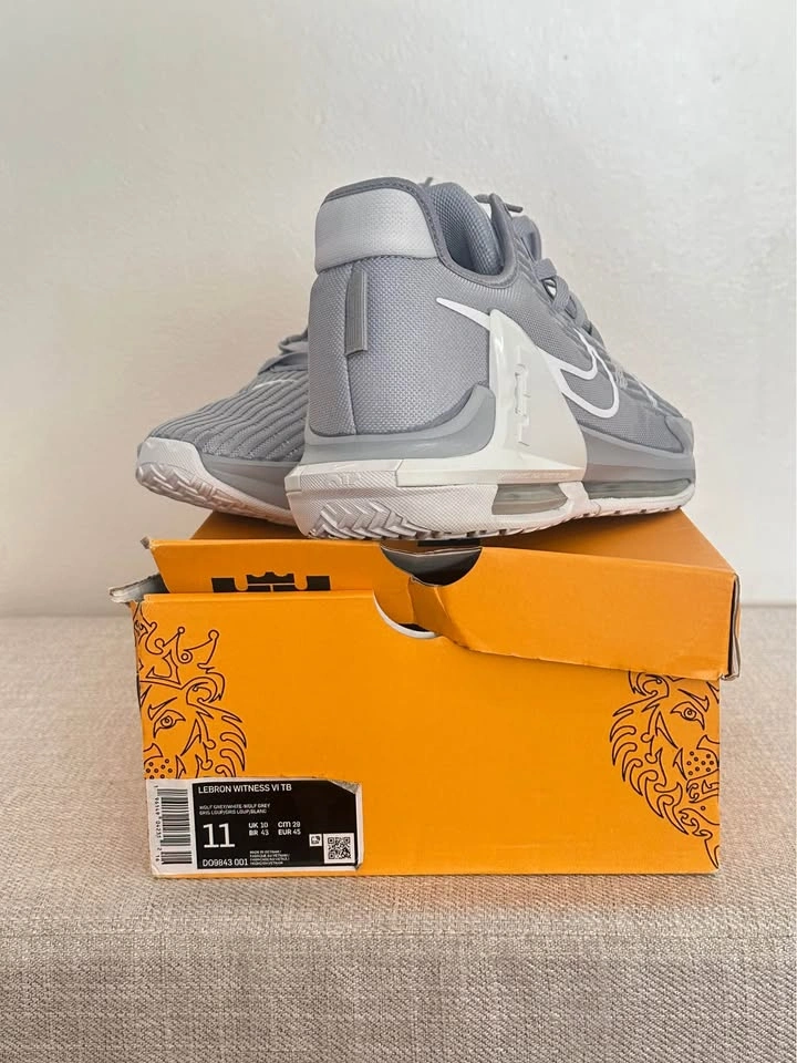 Nike LeBron Witness VI TB Wolf Grey White Sneakers Size 11 - photo 3