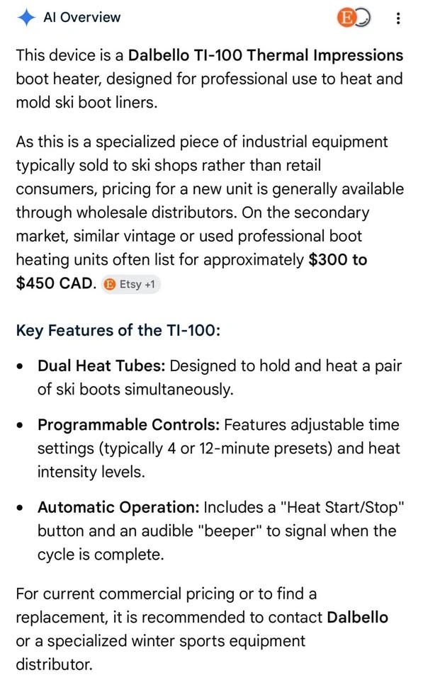 Dalbello TI-100 Ski Boot Heater - photo 2