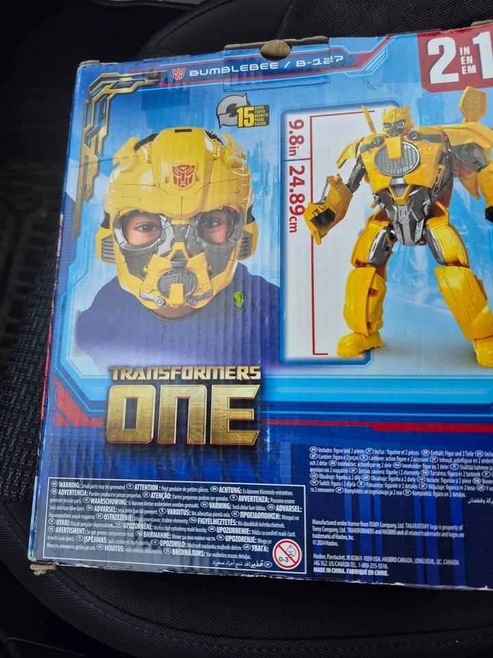 Hasbro Transformers One 2 In 1 Bumblebee Mask & Action Figure - photo 2