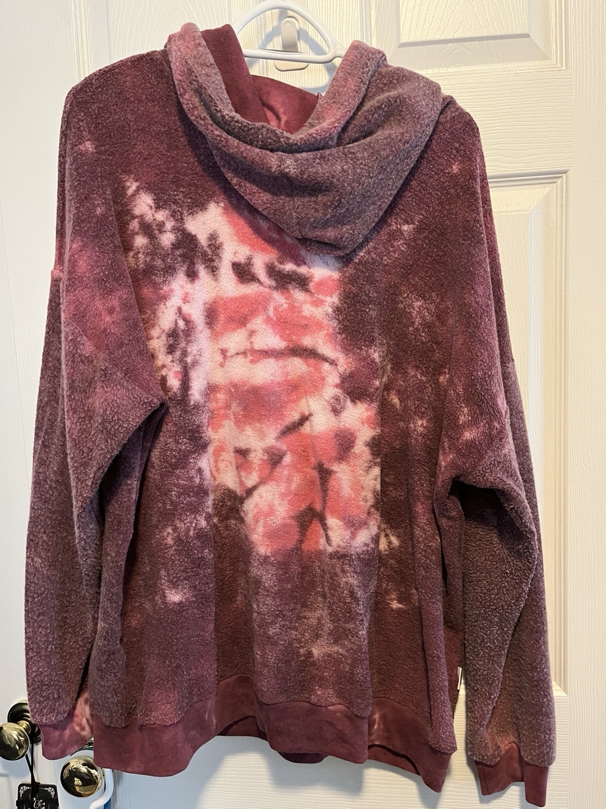 Soft Serve Clothing Tie Dye Fleece Hoodie XL Pink Purple White - photo 2