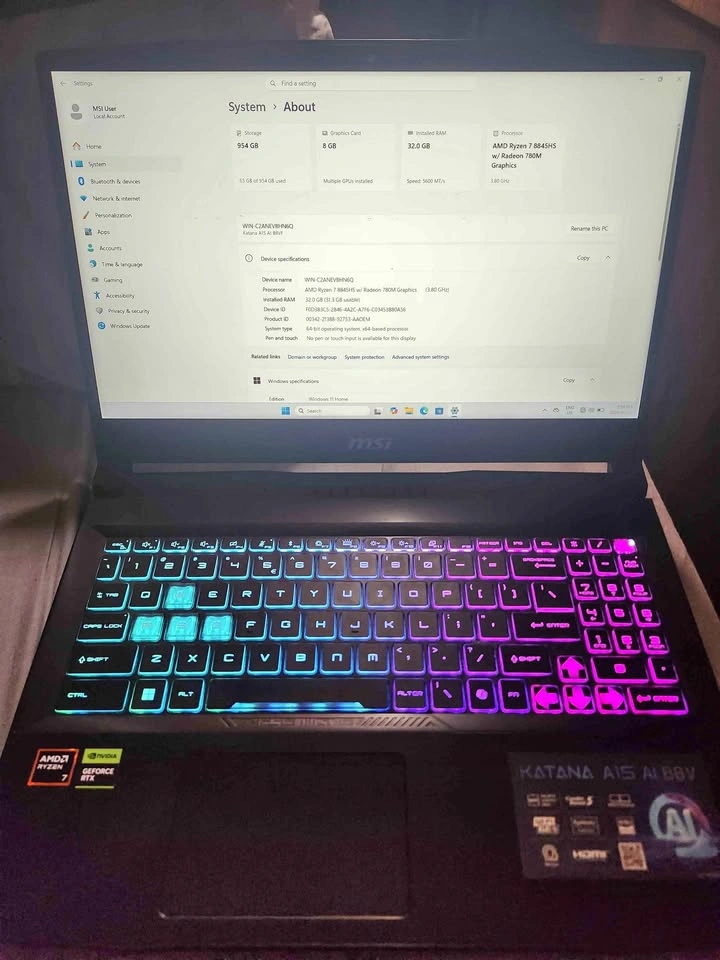 MSI KATANA A15 AI B8VF