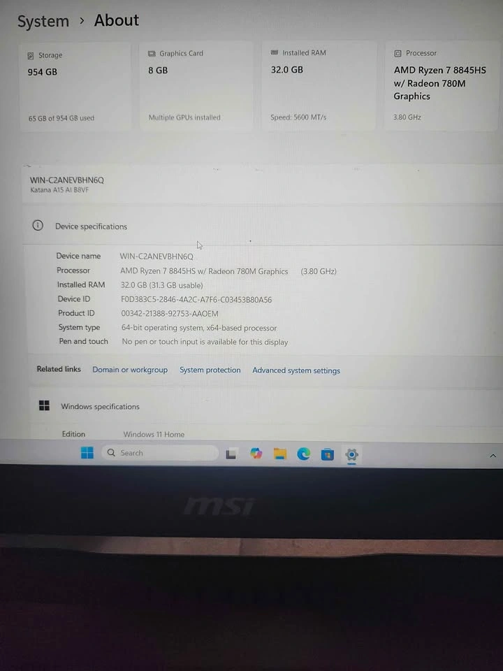 MSI KATANA A15 AI B8VF - photo 3