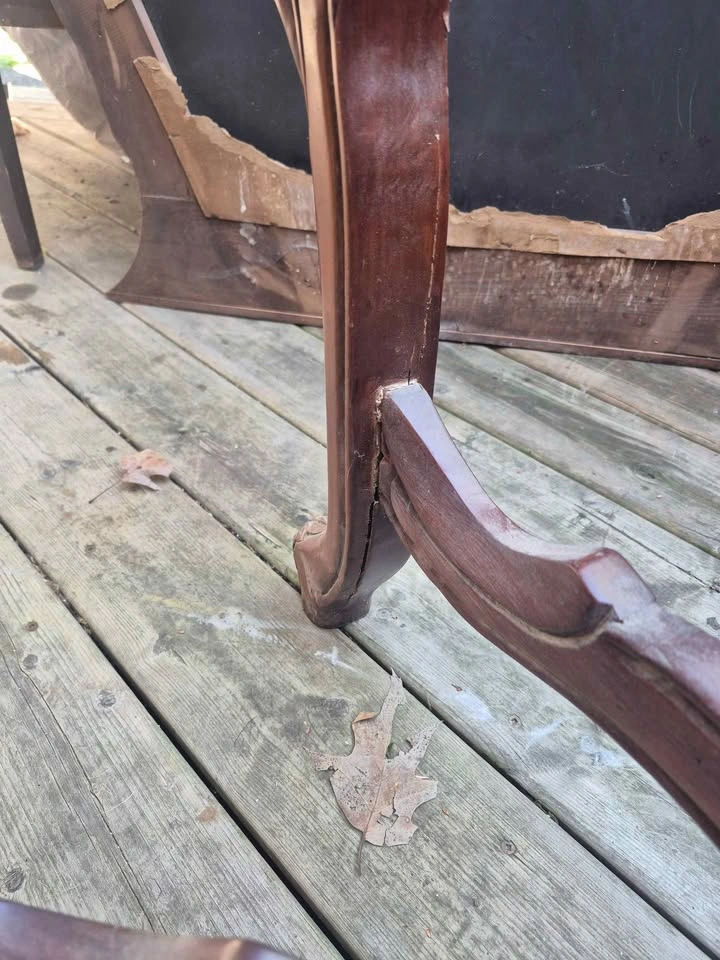 Vintage Ornate Carved Wood Console Table Base - photo 5