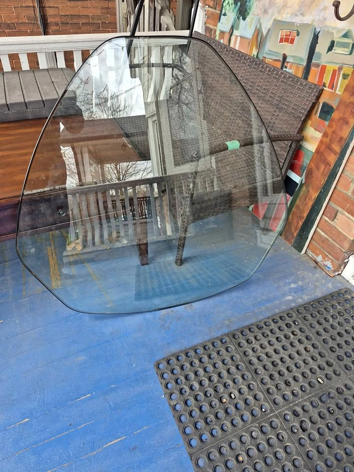 Custom glass table top
