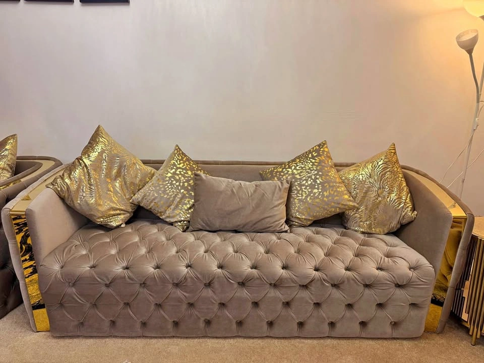 Doruk 3- Piece Velvet living Room Set