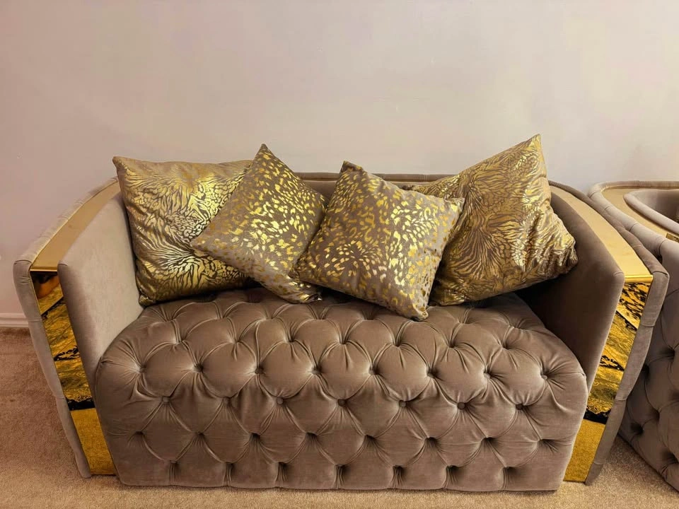 Doruk 3- Piece Velvet living Room Set - photo 5