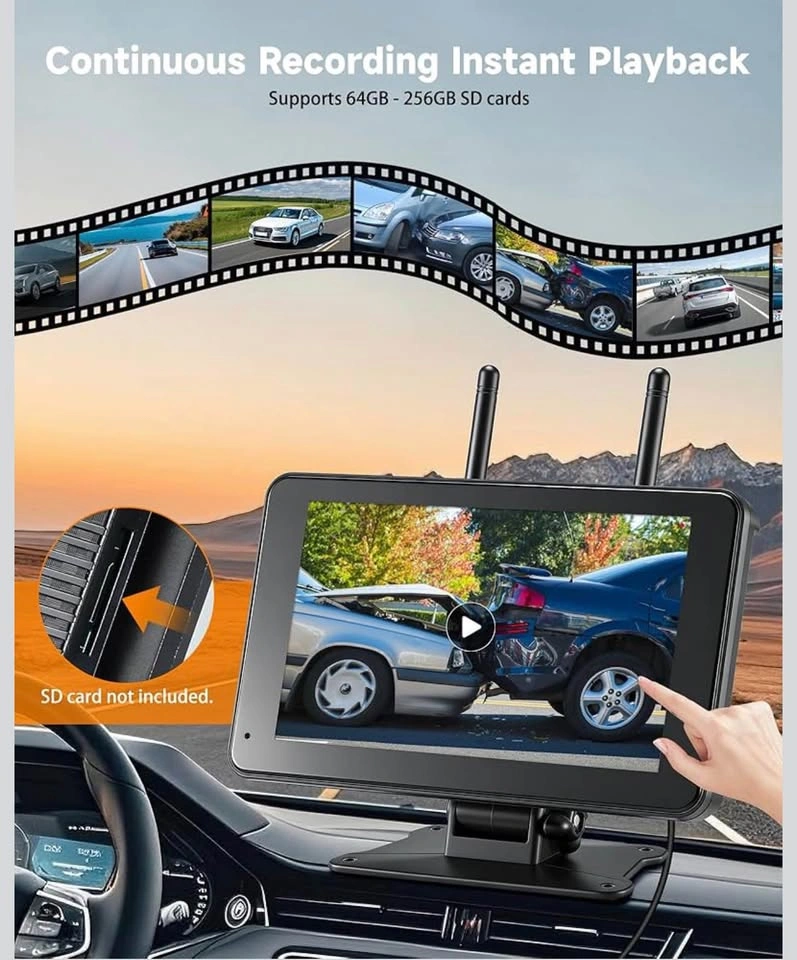 Wireless RV Backup Camera System 7" 1080P HD Touch Screen - photo 5
