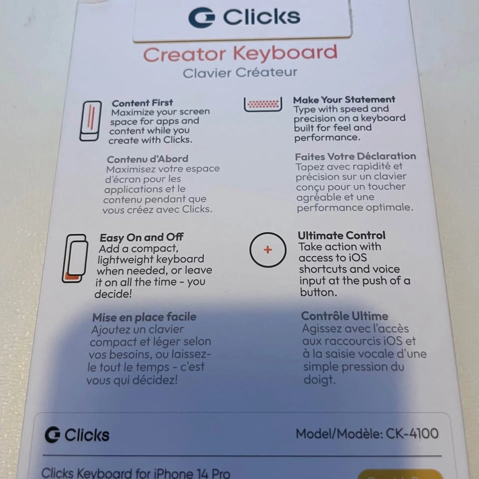 iPhone 14 Pro Clicks Keyboard Case Brand New! - photo 5