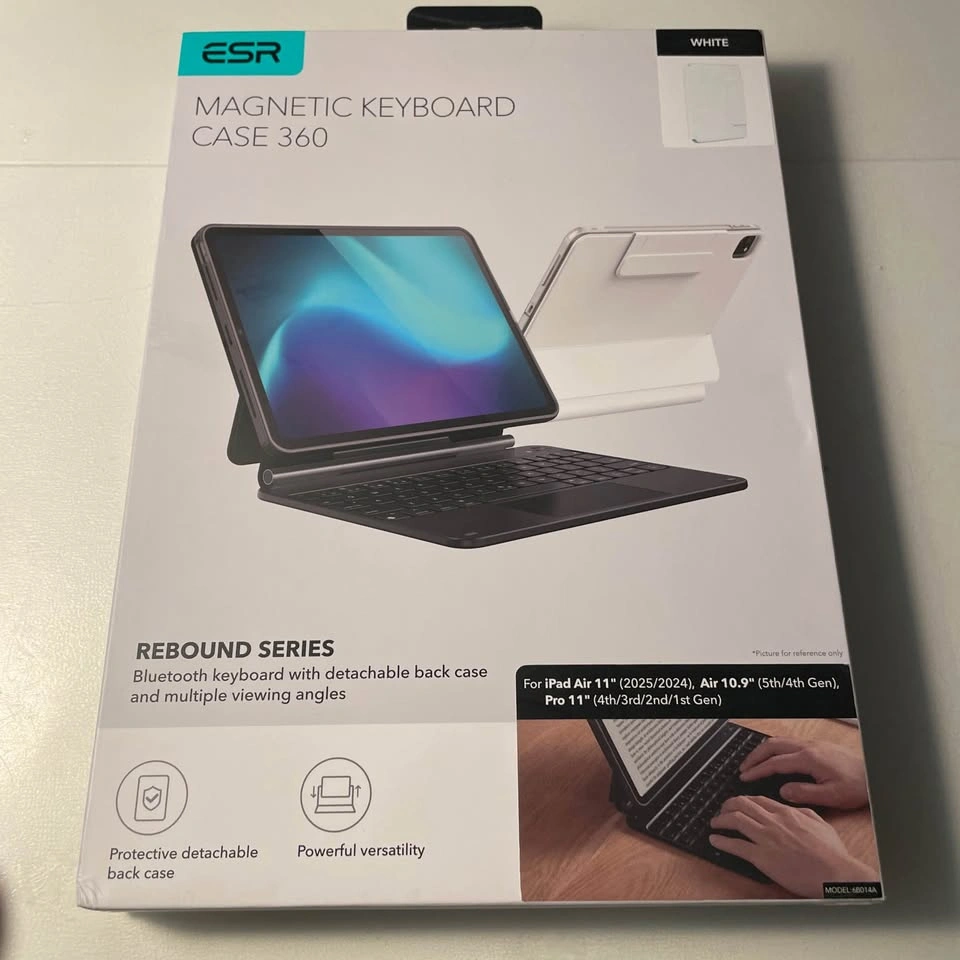 ESR iPad 11” Rebound Magnetic Keyboard Case-White - photo 3