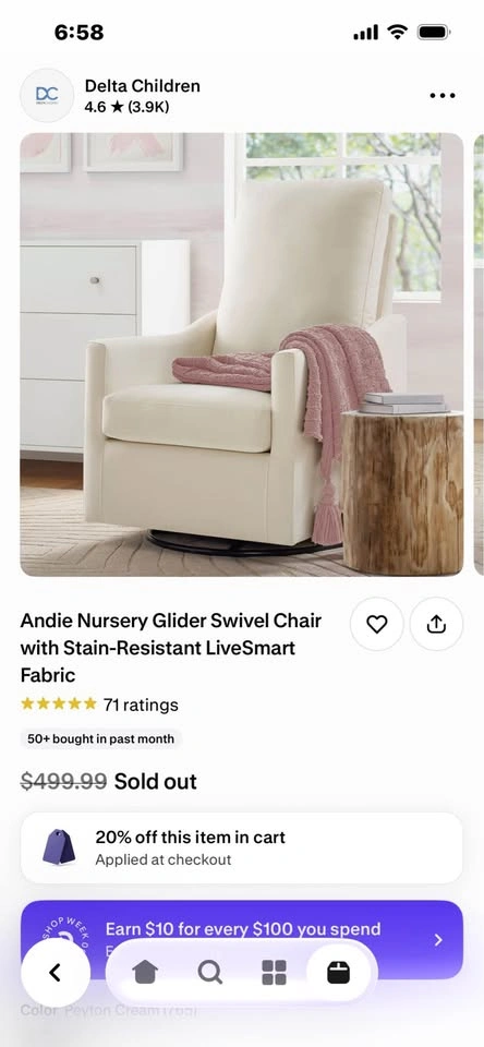Delta Children Andie Rocking/Swivel Glider - photo 3