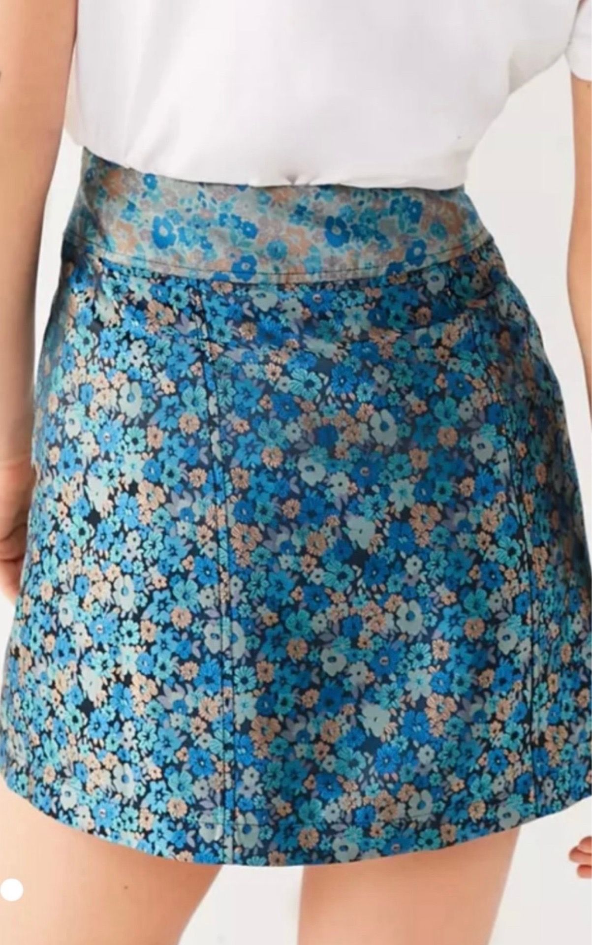 Urban Outfitters Blue Floral Mini Skirt XS/TP - photo 3
