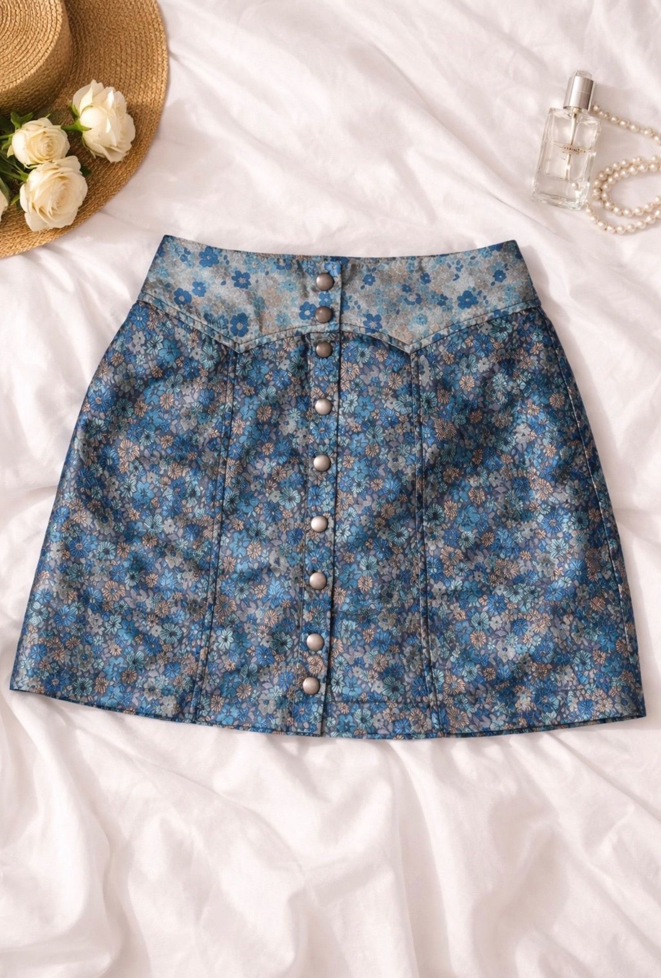 Urban Outfitters Blue Floral Mini Skirt XS/TP - photo 5