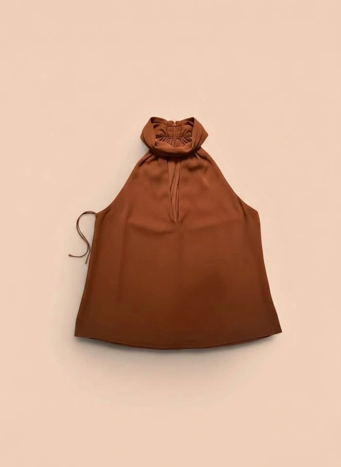 Suzy brown sleeveless summer top S