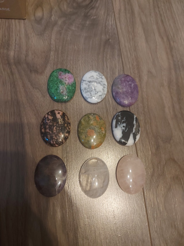 Crystal Palm Stones - * Priced PER EACH *