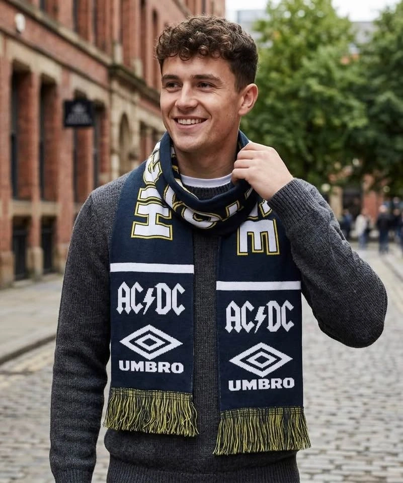 Limited Edition Brand New AC/DC x Umbro "High Voltage" Scarf