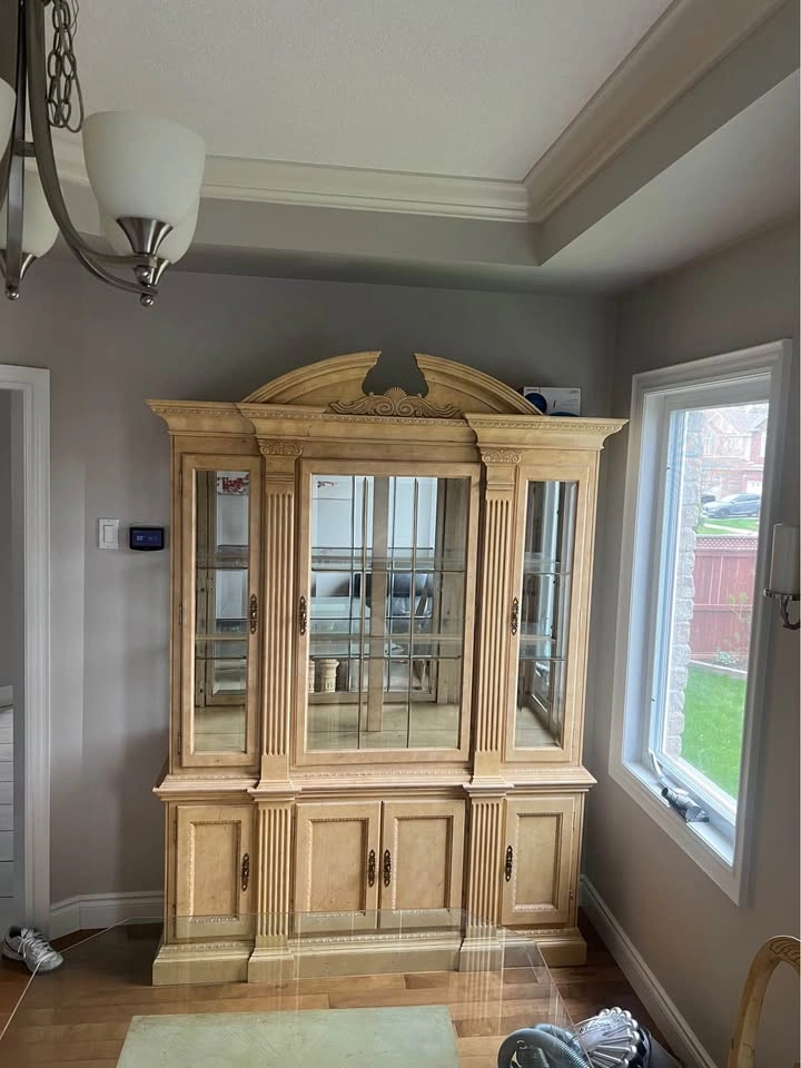 Dining Set (Glass Table + 6 Chairs) & Hutch - photo 3