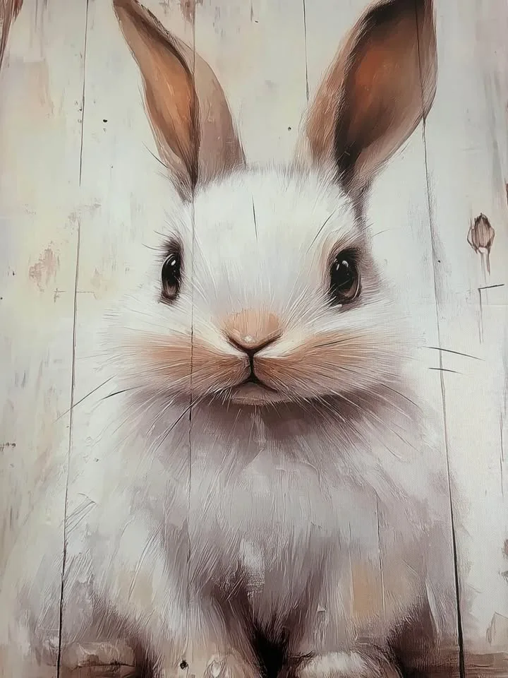 Ready To Hang Vintage White Rabbit Canvas image indicator(2)