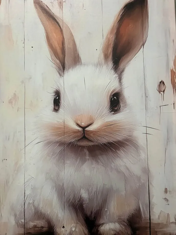 Ready To Hang Vintage White Rabbit Canvas image indicator(4)