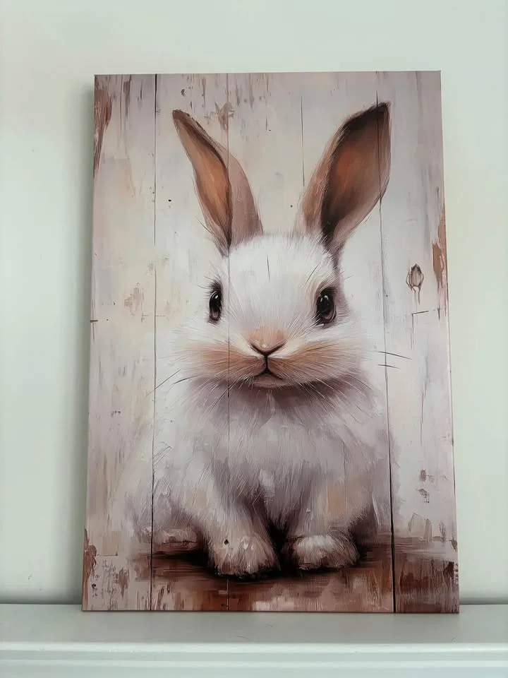 Ready To Hang Vintage White Rabbit Canvas image indicator(8)