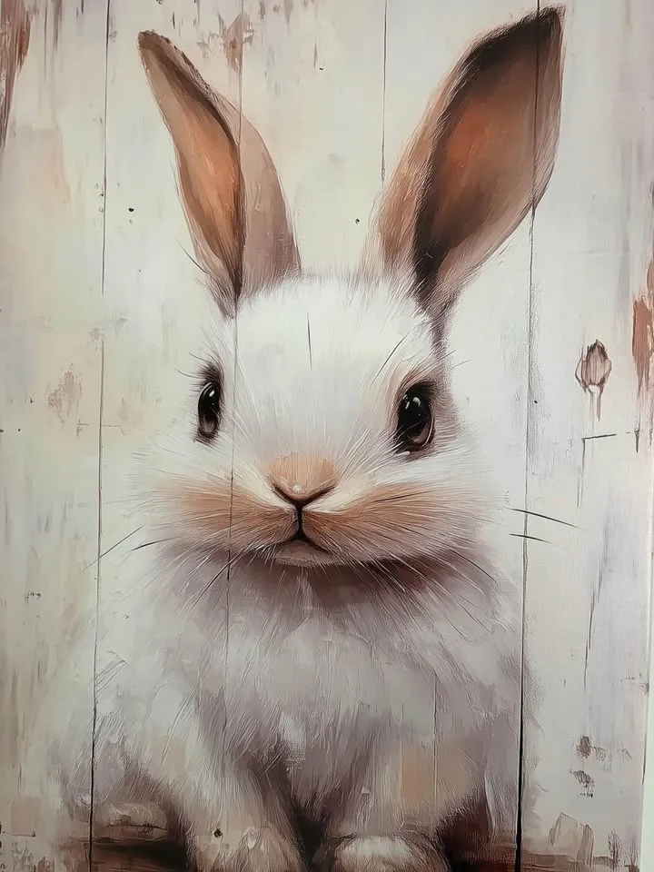 Ready To Hang Vintage White Rabbit Canvas image indicator(9)