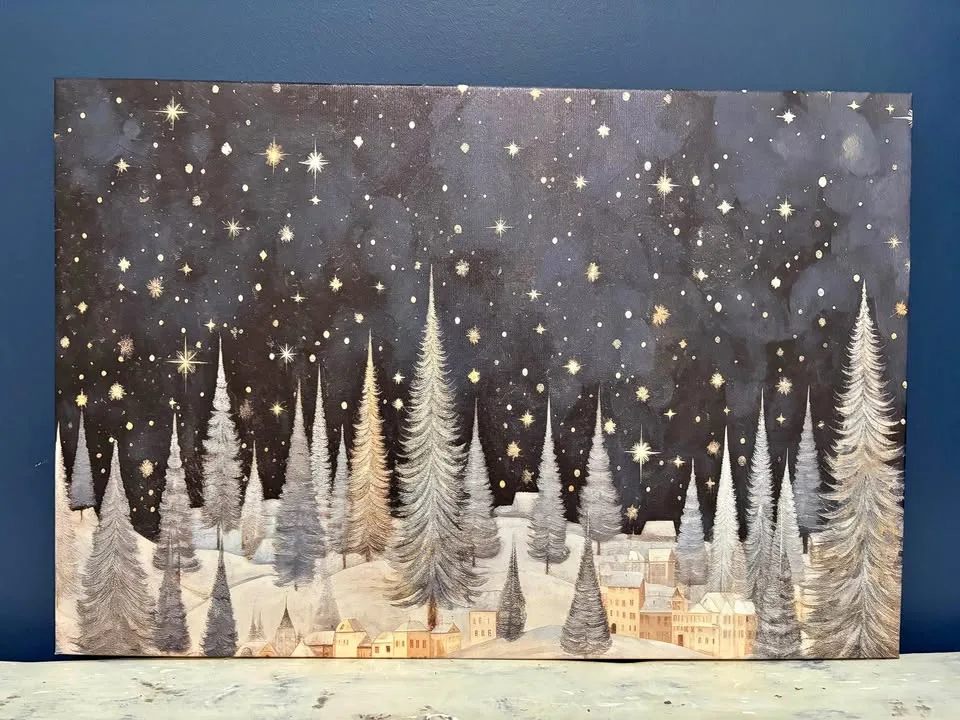 Wintery Night Canvas thumbnail