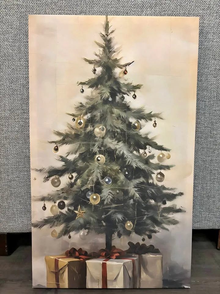 Vintage Christmas Tree Canvas thumbnail