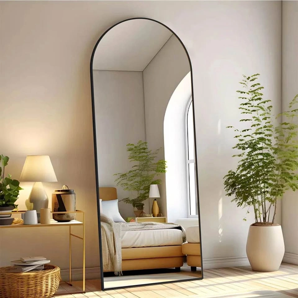 Aluminum Arched Full Length Mirror