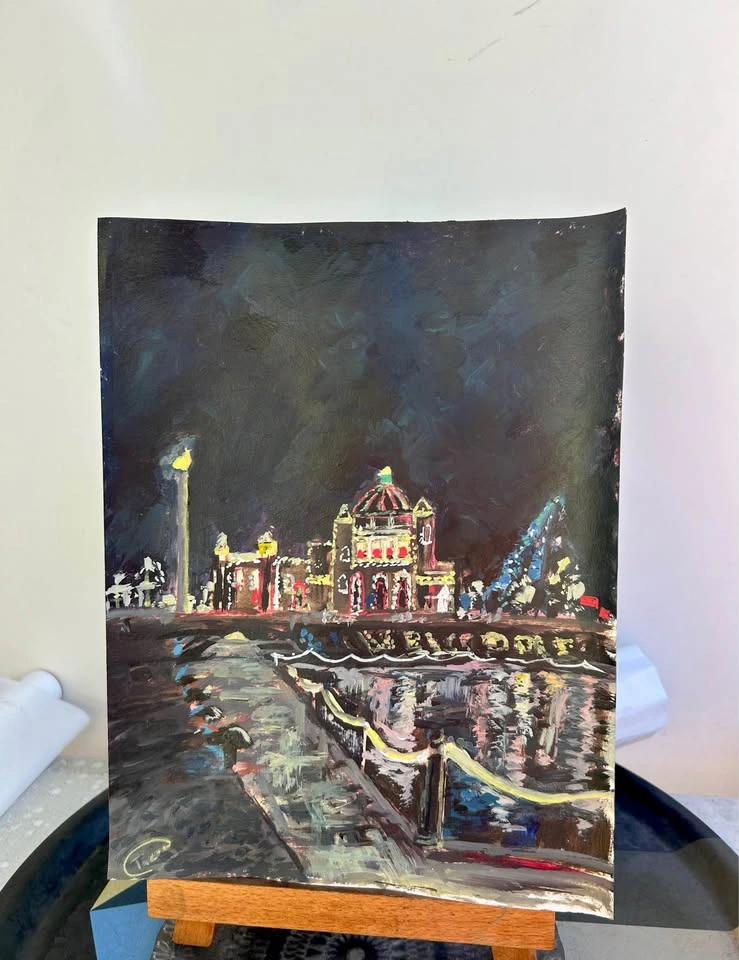 "Holidays in Victoria" Original Acrylic Painting - photo 2
