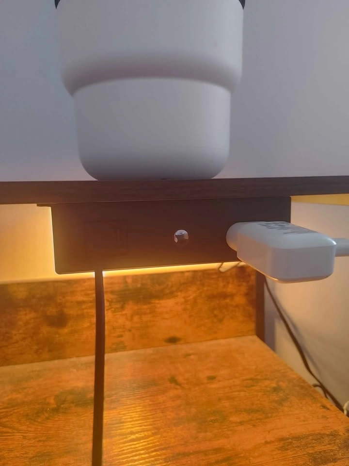 Nightstand with LED Light, USB C port and AC outlet - photo 3
