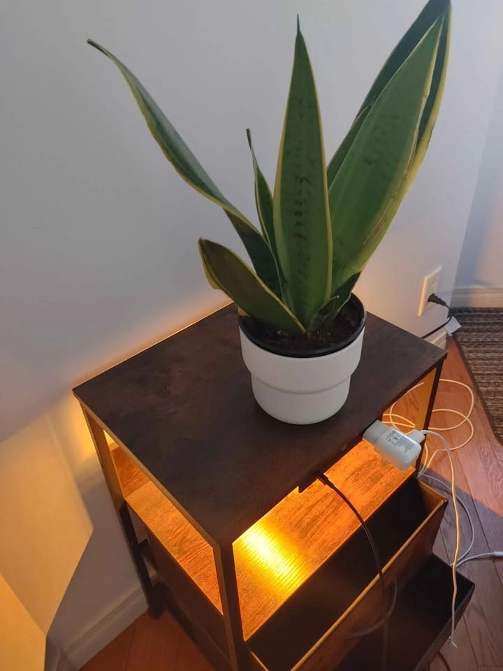 Nightstand with LED Light, USB C port and AC outlet - photo 5