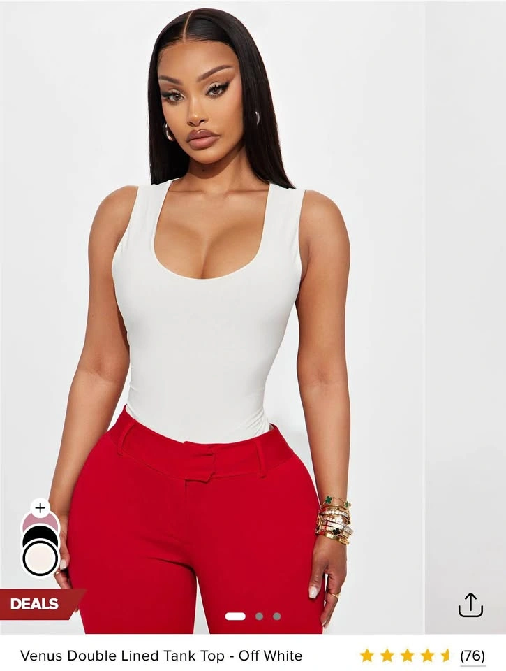 NEW - 3 Pack Double Lined Cropped Tank Tops, Size L
