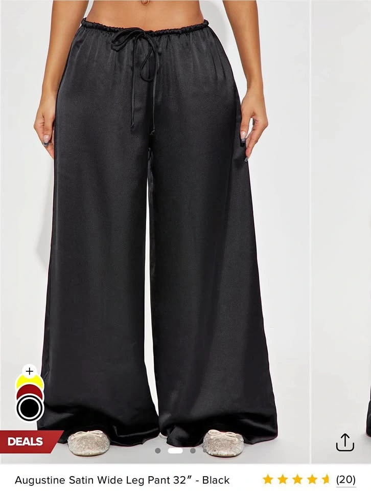 NEW - Wide Leg Satin Pants