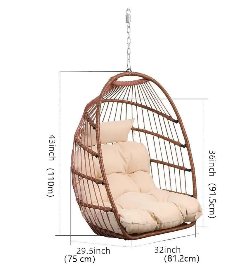 Foldable Hanging Egg Chair Without Stand – 2.4m x 1.6m image indicator(2)