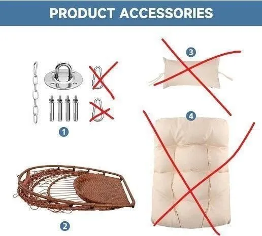 Foldable Hanging Egg Chair Without Stand – 2.4m x 1.6m image indicator(3)