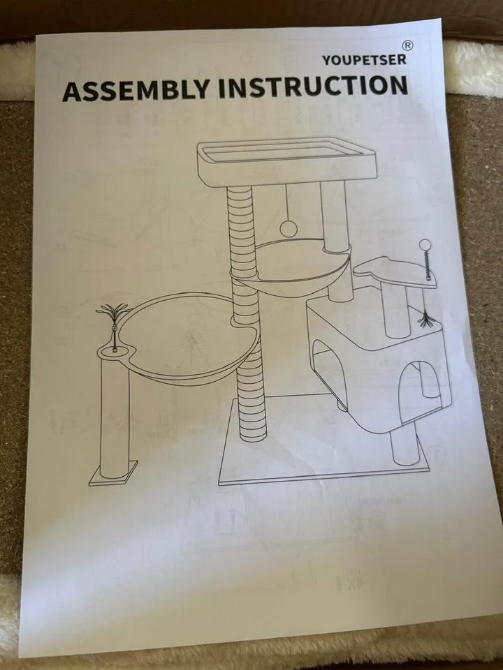 Cat Tree Tower with Condo, Hammocks & Scratching Posts image indicator(5)