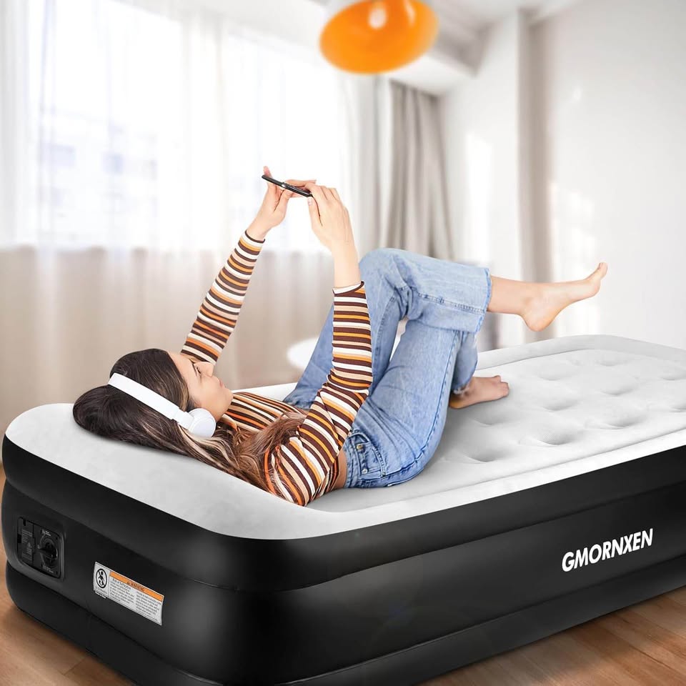 Twin Air Mattress with Pump & Pillow, 196 × 97 × 47 cm - photo 2