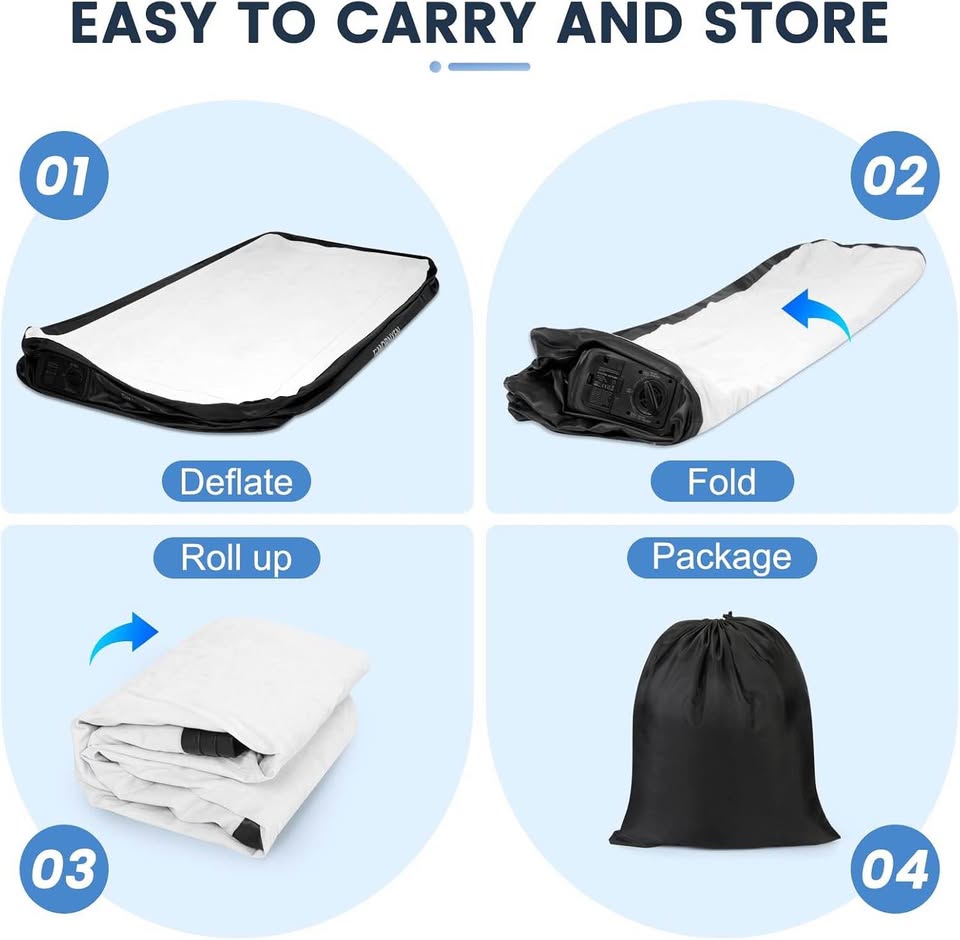 Twin Air Mattress with Pump & Pillow, 196 × 97 × 47 cm - photo 5