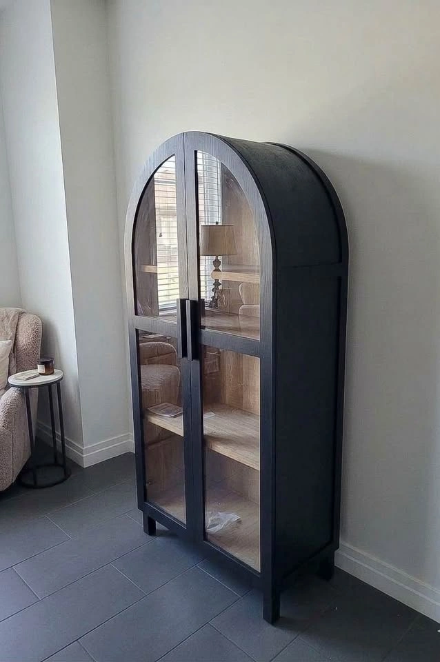 Arched Display Cabinet – Oak Finish - photo 2