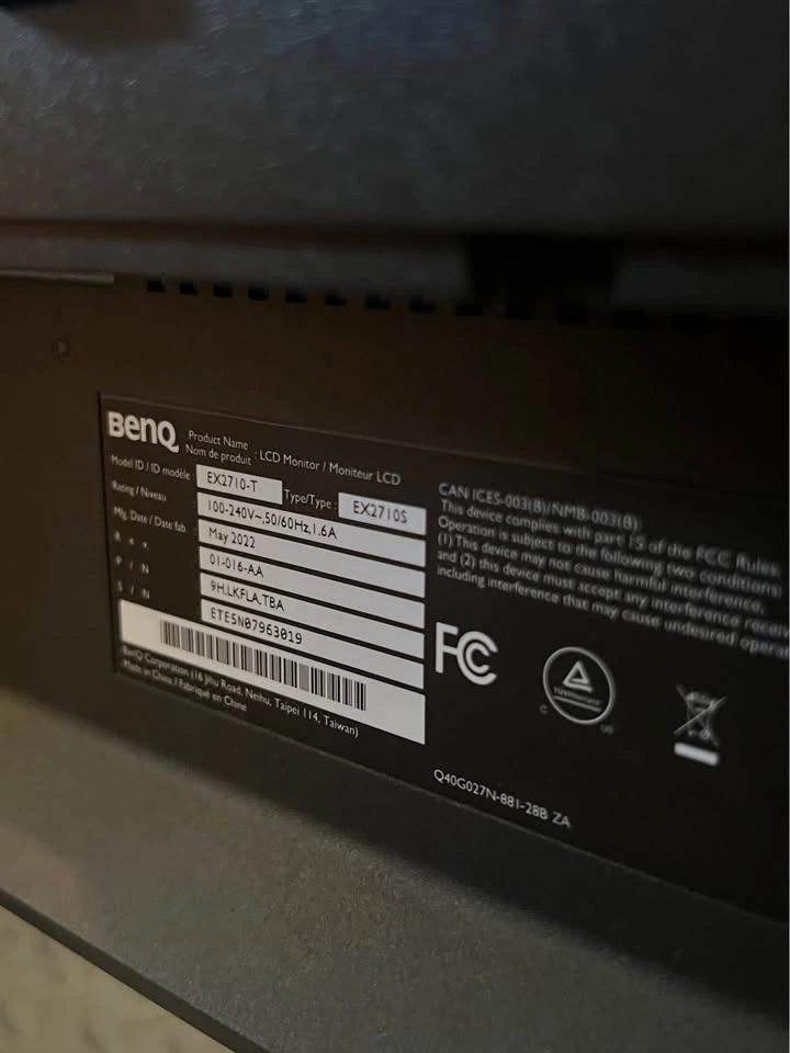 BenQ MOBIUZ EX2710S 27" Gaming Monitor - BROKEN SCREEN / FOR PAR - photo 3