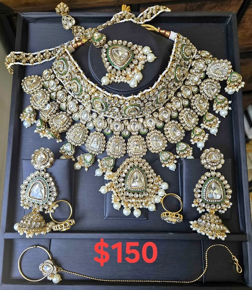 Royal Emerald Bridal Jewelry Set – Complete 6-Piece Collection