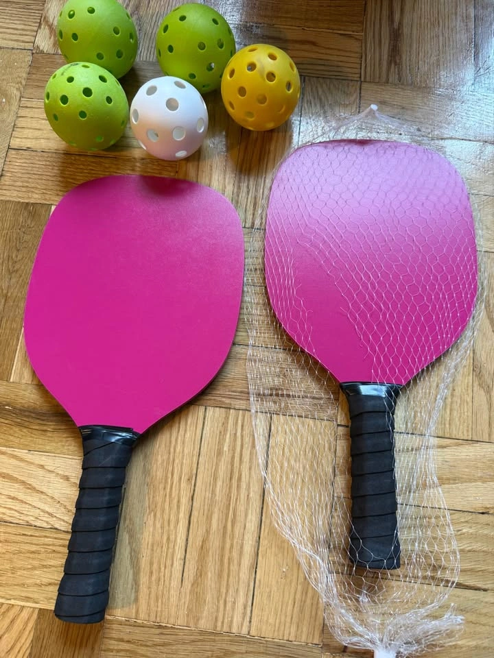 $10 OBO - 2 Wood Pickleball Paddles and Balls - photo 2