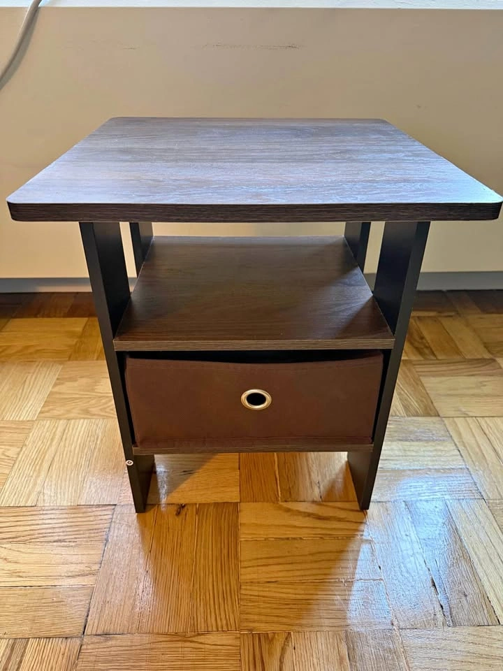 Small Wood Night Stand with Storage